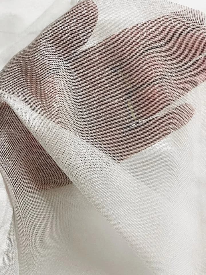 novumfix Wirkgardine Weiß Bügelfrei Halbtransparent - Bild 3