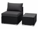 MeXo Gartenlounge-Set mit Loungesessel & Tisch Schwarz Poly-Rattan Bild 1