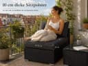 MeXo Gartenlounge-Set mit Loungesessel & Tisch Schwarz Poly-Rattan Bild 3