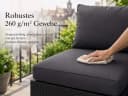 MeXo Gartenlounge-Set mit Loungesessel & Tisch Schwarz Poly-Rattan Bild 5