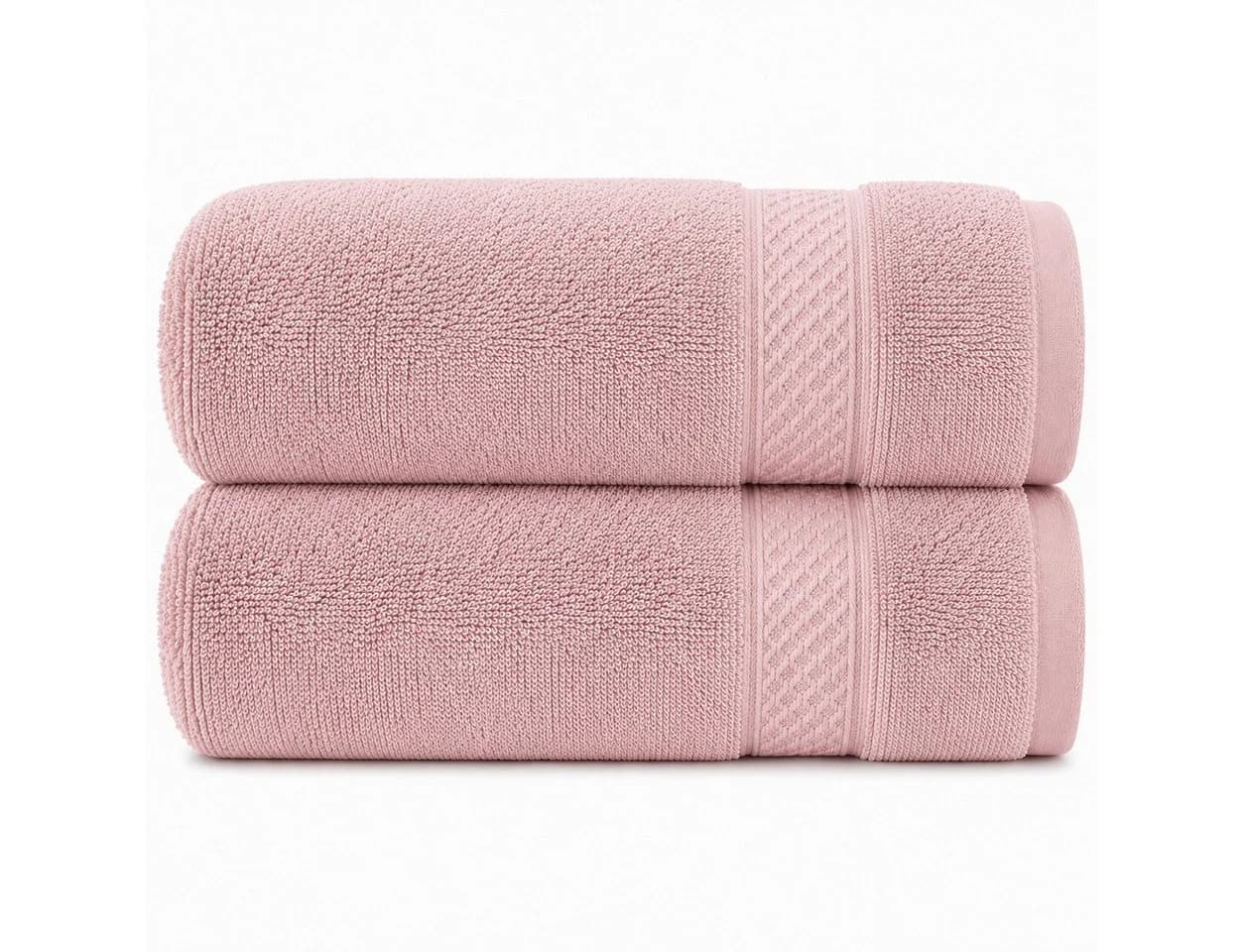 Komfortec Badetücher 2-tlg. Rosa 100% Baumwolle Frottee - Bild 2