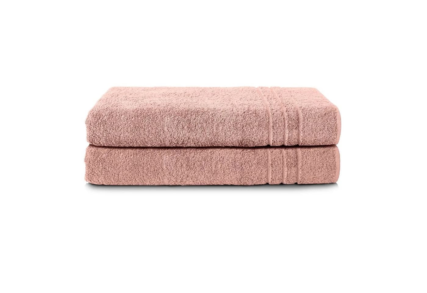 Komfortec Saunatuch Set 2-tlg. Rosa Frottee 100% Baumwolle - Bild 2