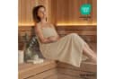 Komfortec Saunatuch Frotte 2-tlg. 100% Baumwolle Beige XXL Bild 5