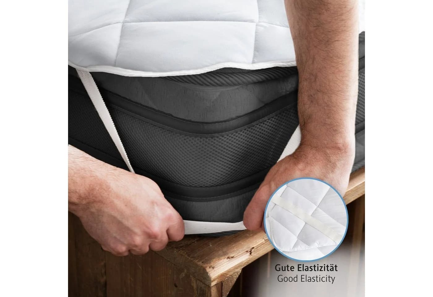 Komfortec Matratzenauflage 500 g/m², Atmungsaktiv, Allergikerfreundlich