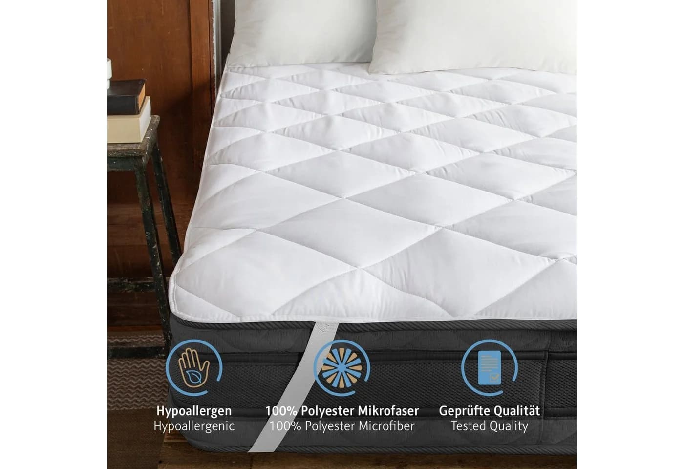 Komfortec Matratzenauflage 500 g/m², Atmungsaktiv, Allergikerfreundlich - Bild 4
