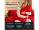 Komfortec Kissenbezug Premium Rot 100% Mikrofaser 40x40 cm Bild 1