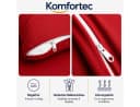 Komfortec Kissenbezug Premium Rot 100% Mikrofaser 40x40 cm Bild 5