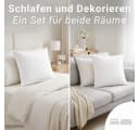 Komfortec Kissenbezug Premium Weiß Mikrofaser mit Reißverschluss Bild 3