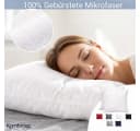 Komfortec Kissenbezug Premium Weiß Mikrofaser mit Reißverschluss Bild 5