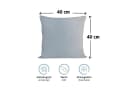 Komfortec Kissenbezug 100% Baumwolle Grau Premium Jersey Bild 3