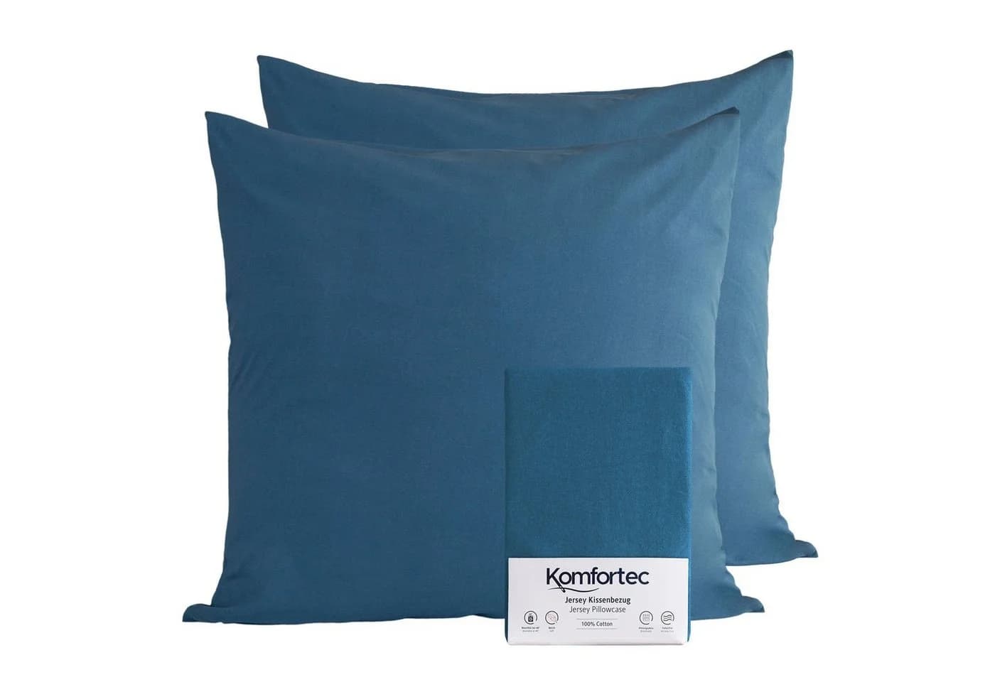 Komfortec Kissenbezug 100% Baumwolle 50x50cm 2er Set Superweich - Bild 2