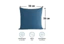 Komfortec Kissenbezug 100% Baumwolle 50x50cm 2er Set Superweich Bild 3