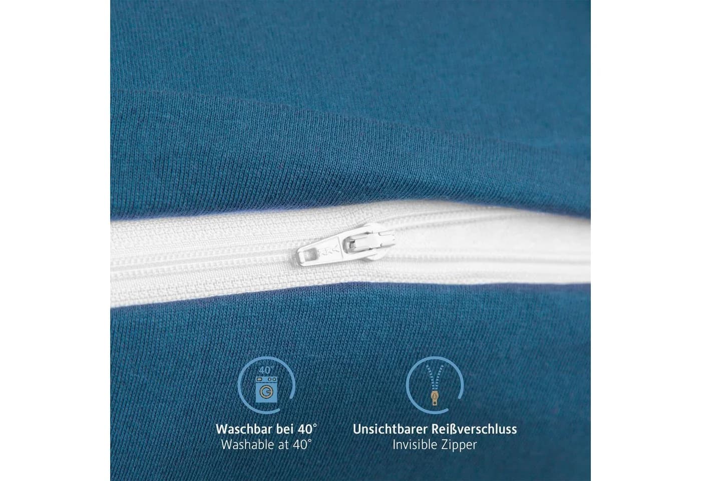 Komfortec Kissenbezug 100% Baumwolle 50x50cm 2er Set Superweich - Bild 5