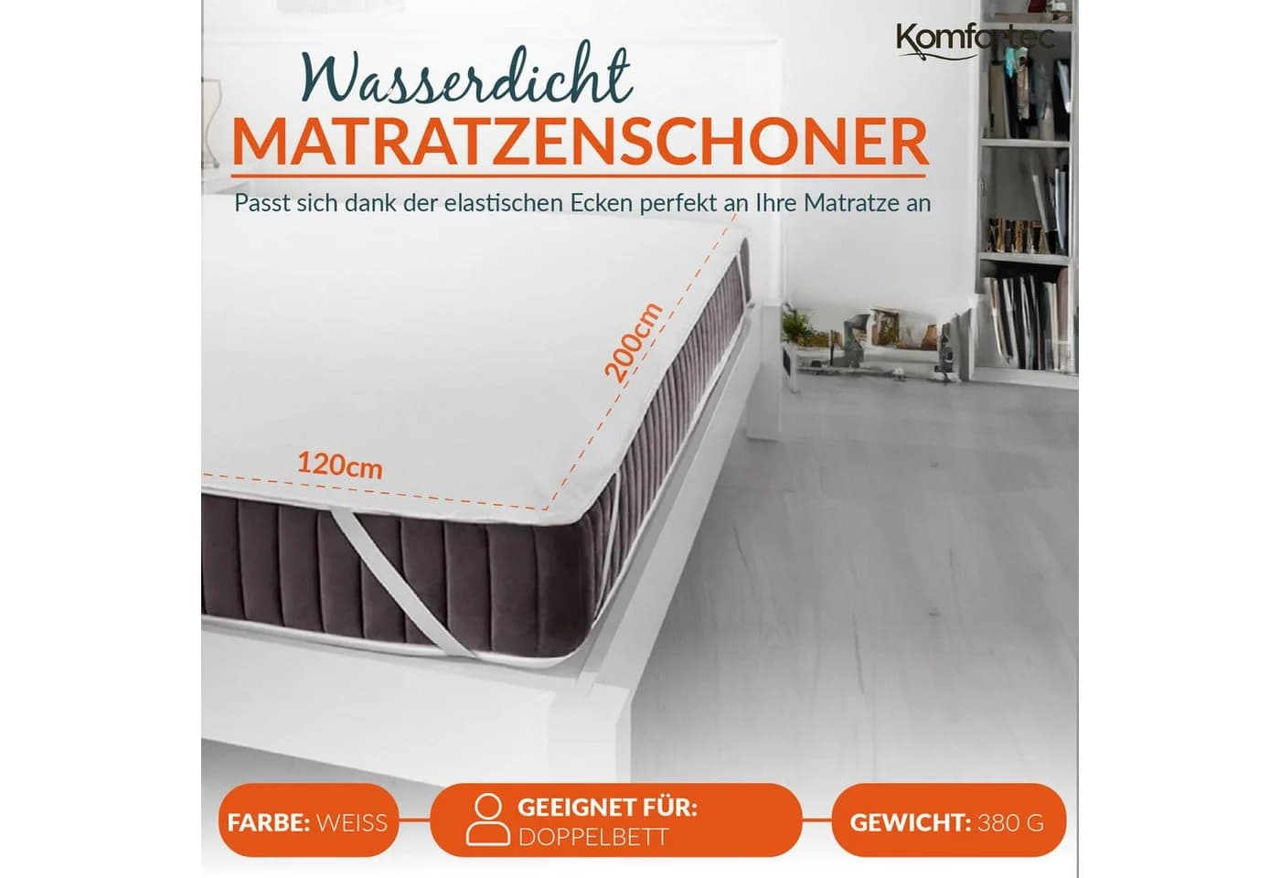 Komfortec Matratzenschoner Wasserdicht Atmungsaktiv - Bild 3