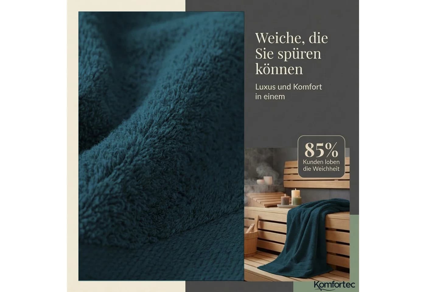 Komfortec Handtuch Set 8-tlg. Baumwolle 50x100 cm und 70x140 cm