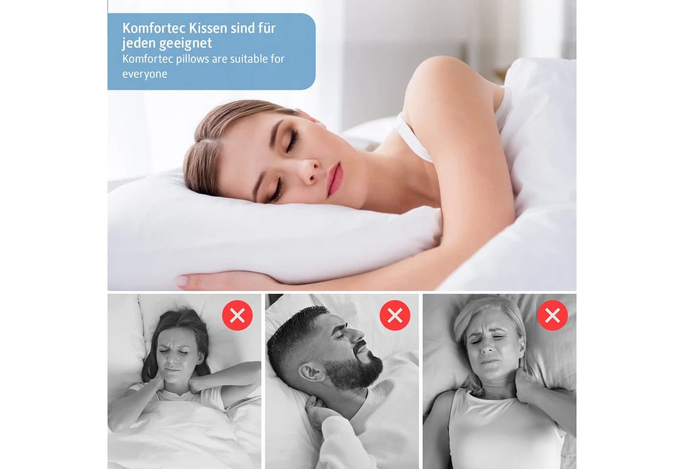 Komfortec Microfaserkissen Set 2-tlg. Oeko-TEX Dekokissen - Bild 4