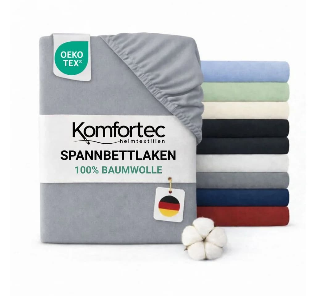 Komfortec Jersey Spannbettlaken 100% Baumwolle - Bild 2