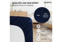 Komfortec Spannbettlaken Jersey 100% Baumwolle Blau Bild 5