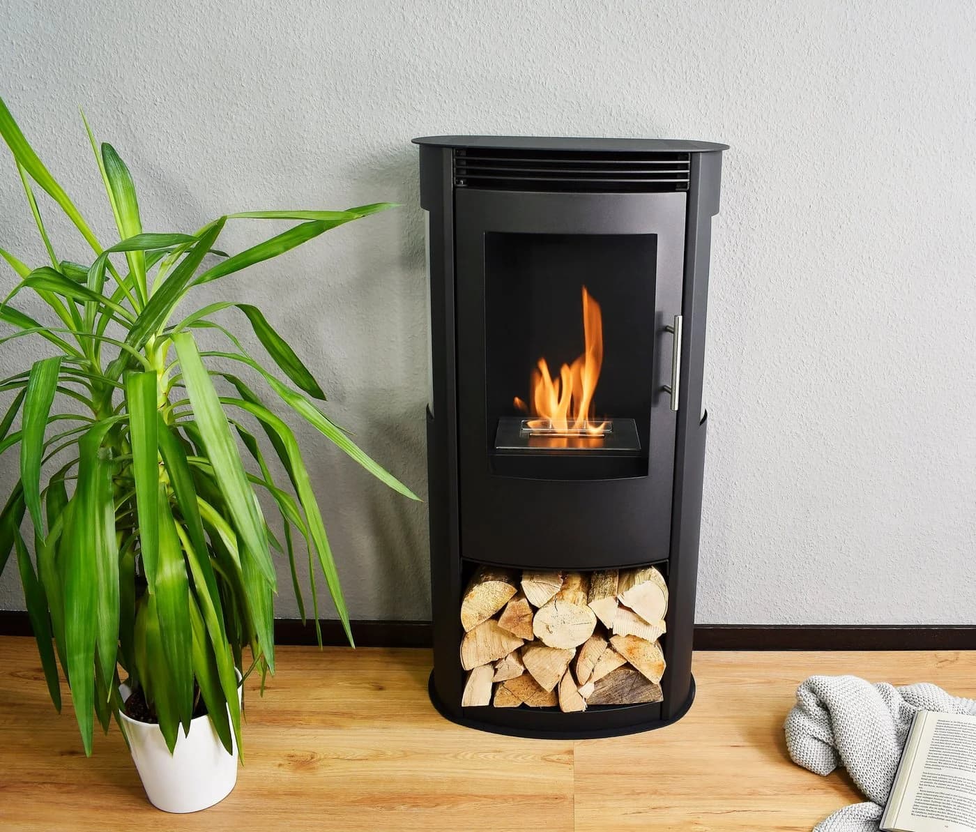 GLOW FIRE Ethanolkamin Göteborg 2KW Heizleistung Schwarz - Bild 2