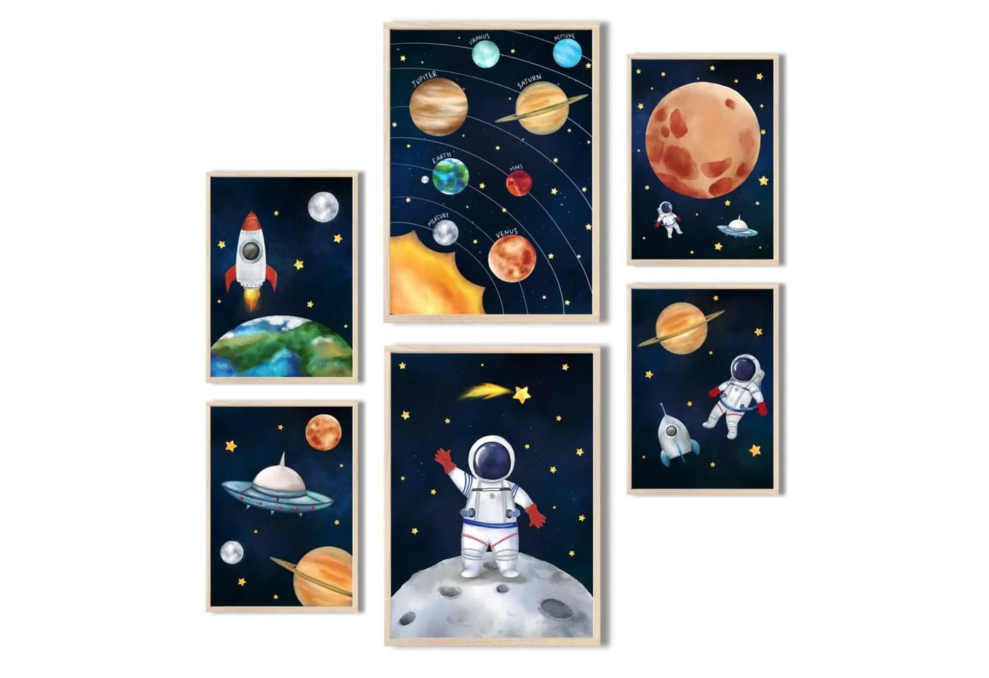 MeinBaby123® Poster Astronauten Bunt Kinderzimmer Deko - Bild 2