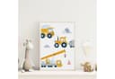 MeinBaby123® Poster Bagger Kinderzimmer Deko Baufahrzeuge Gelb Bild 5