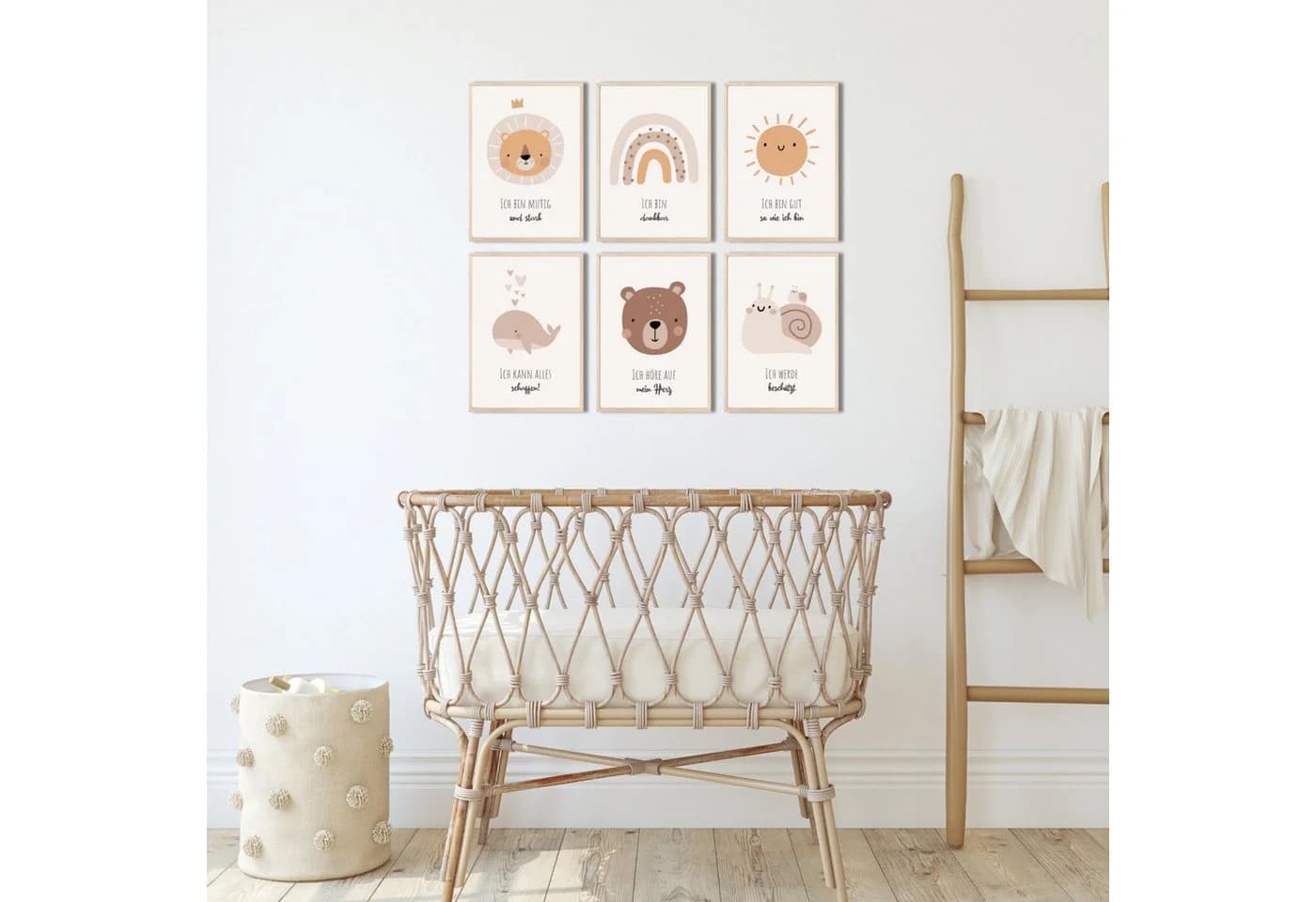 MeinBaby123® Poster Affirmationsbilder Kinderzimmer Deko Bunt