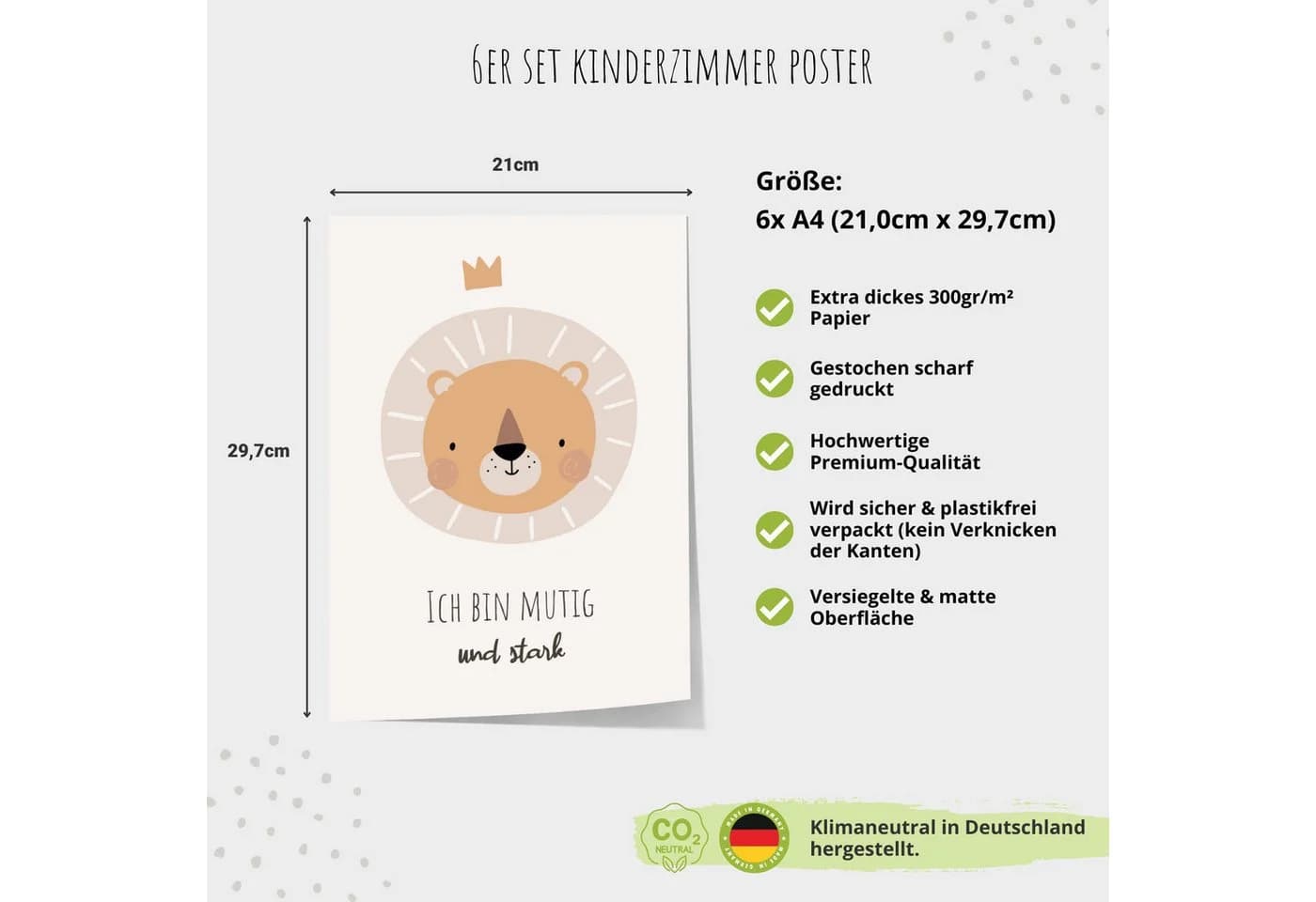 MeinBaby123® Poster Affirmationsbilder Kinderzimmer Deko Bunt - Bild 4