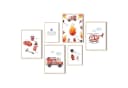 MeinBaby123® Poster Feuerwehr Kinderzimmer Deko Jungs Feuerwehrauto Bild 2