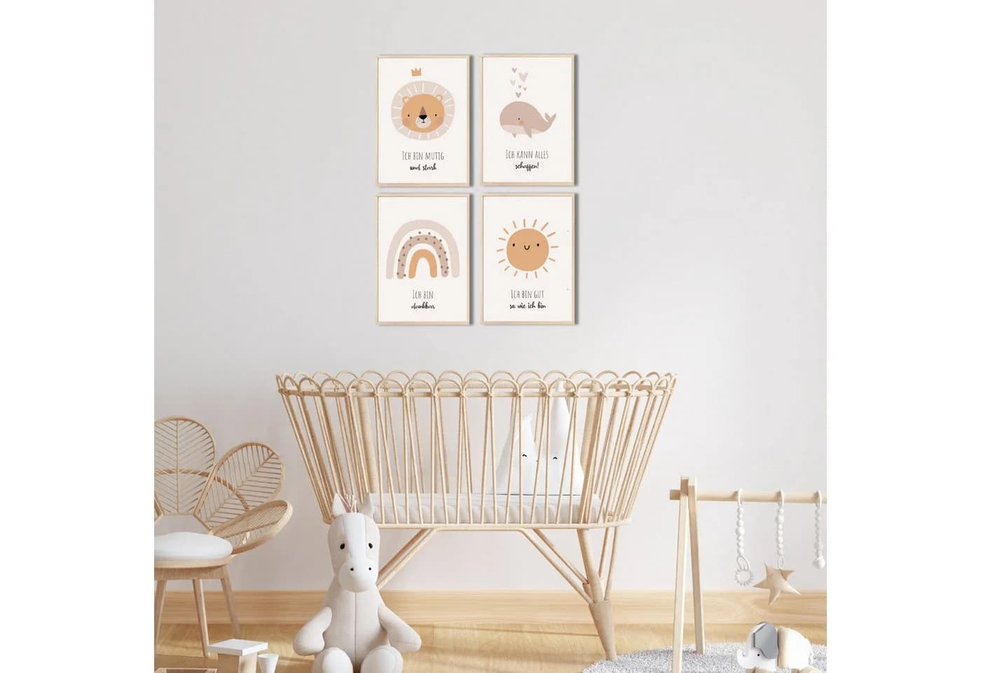 MeinBaby123® Poster Affirmationsbilder Kinderzimmer Deko Bunt