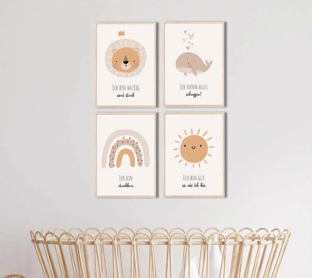 MeinBaby123® Poster Affirmationsbilder Kinderzimmer Deko Bunt - Bild 2