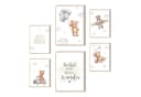 MeinBaby123® Poster Kinderzimmer Deko Bär & Flugzeuge Wandbilder Bild 2