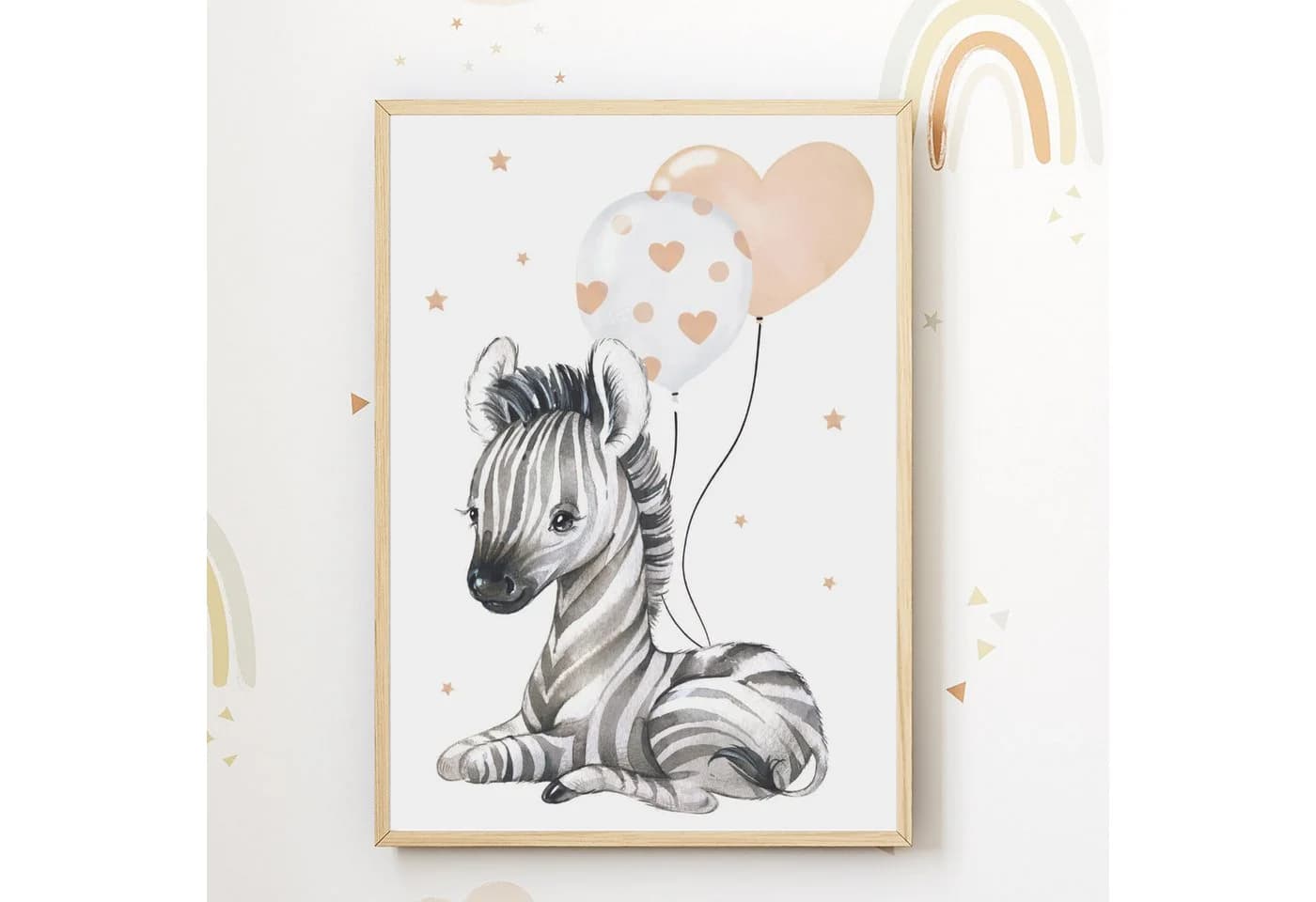 MeinBaby123® Poster Kinderzimmer Tiere Wandbilder Bunt Beige Braun - Bild 4