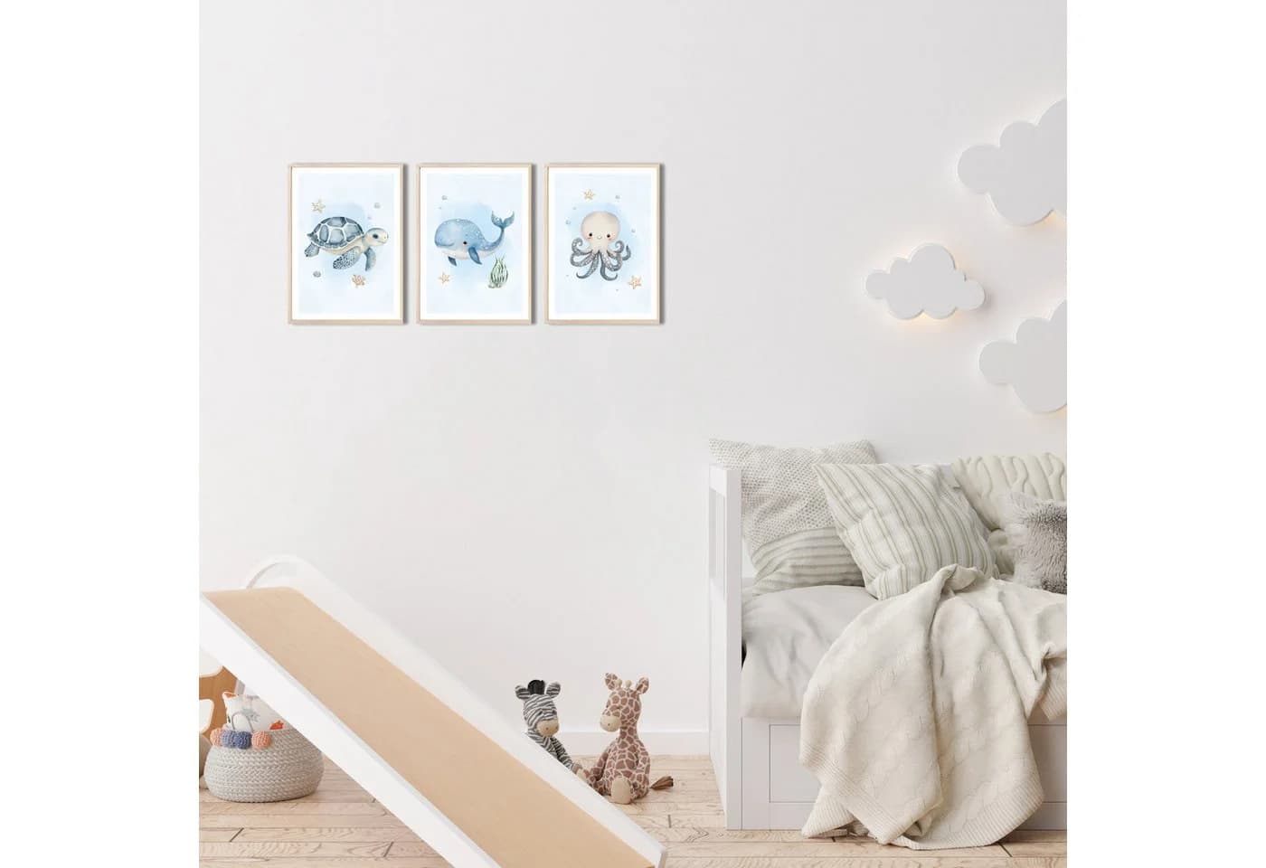 MeinBaby123® Poster Kinderzimmer Meerestiere