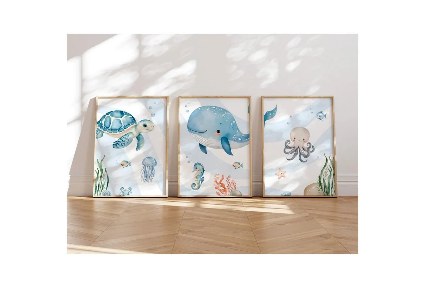MeinBaby123® Poster Kinderzimmer Meerestiere Blau Unterwasserwelt - Bild 2