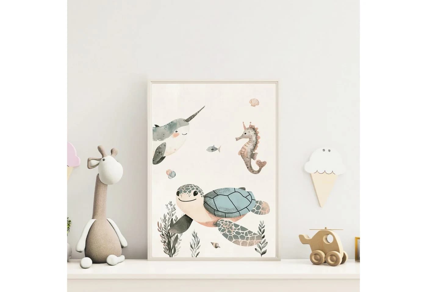 MeinBaby123® Poster Kinderzimmer Meerestiere Blau Unterwasserwelt - Bild 3