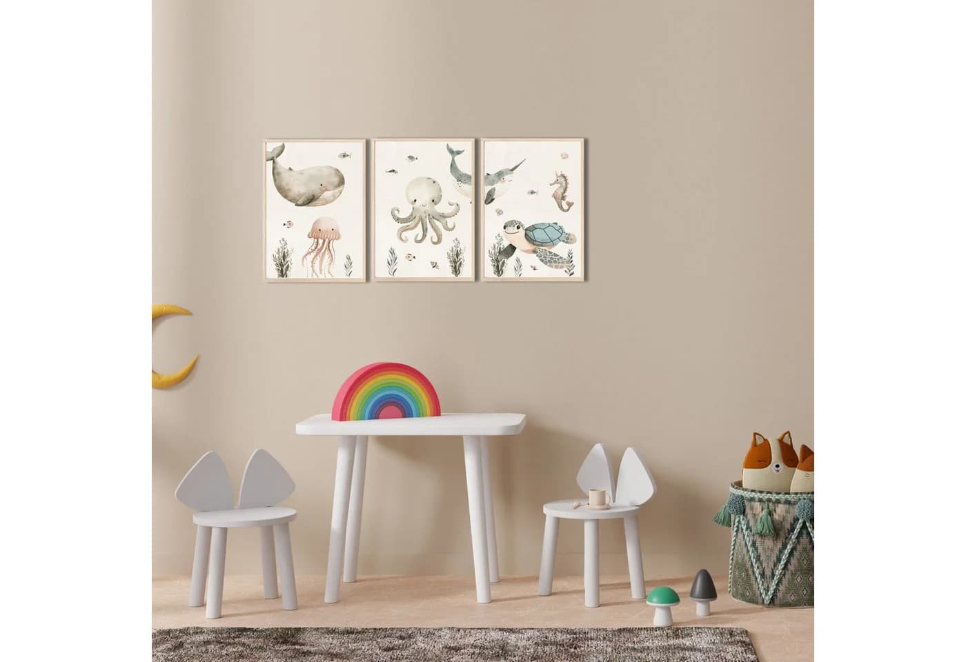 MeinBaby123® Poster Kinderzimmer Meerestiere Blau Unterwasserwelt - Bild 4