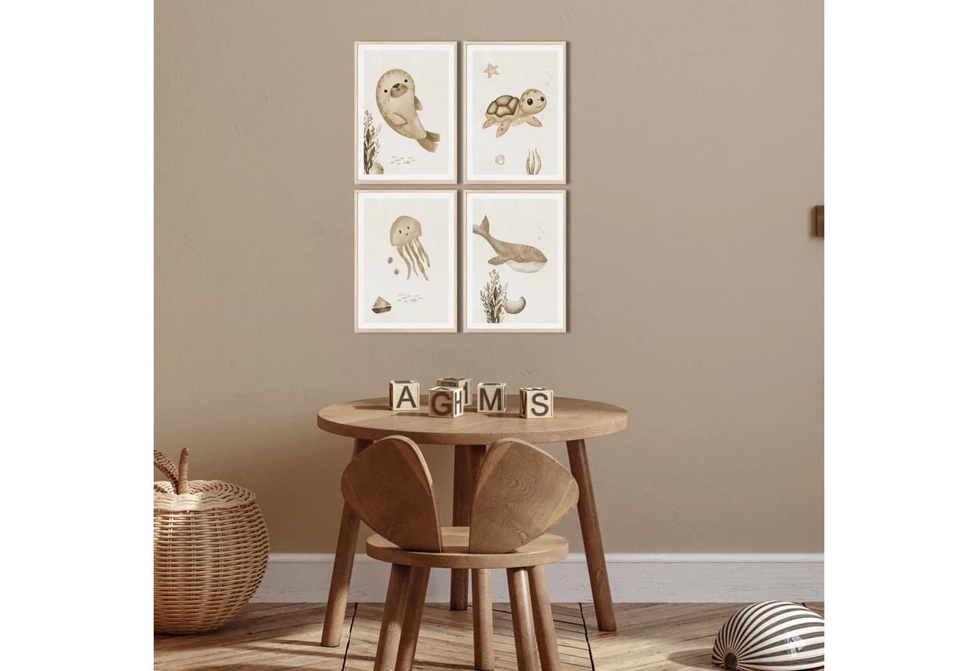 MeinBaby123® Poster Kinderzimmer Meerestiere Unterwasserwelt - Bild 5