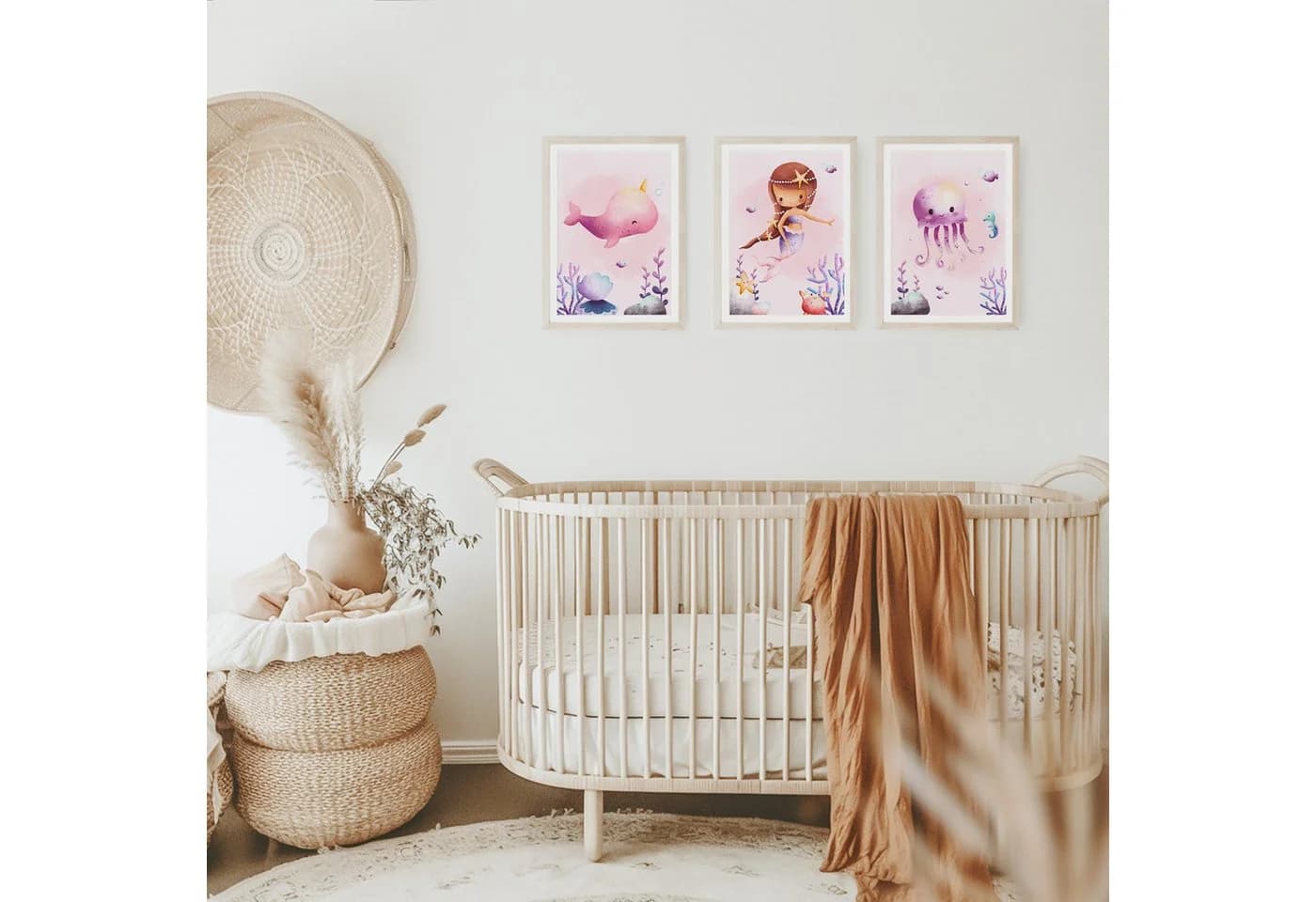 MeinBaby123® Poster Süße Meerjungfrau Kinderzimmer