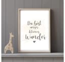 MeinBaby123® Poster Kinderzimmer Deko Bunt Süße Tiermotive Bild 1