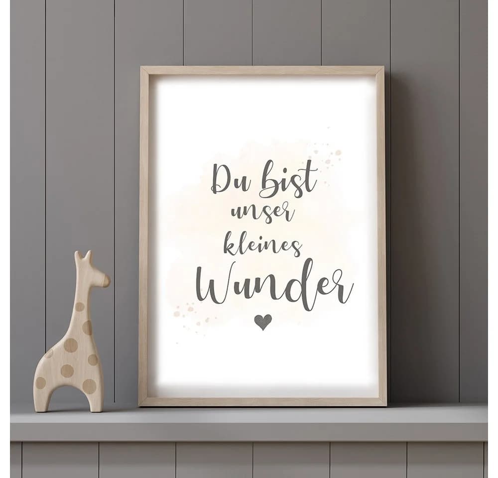 MeinBaby123® Poster Kinderzimmer Deko Bunt Süße Tiermotive
