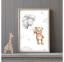 MeinBaby123® Poster Kinderzimmer Deko Bunt Süße Tiermotive Bild 3