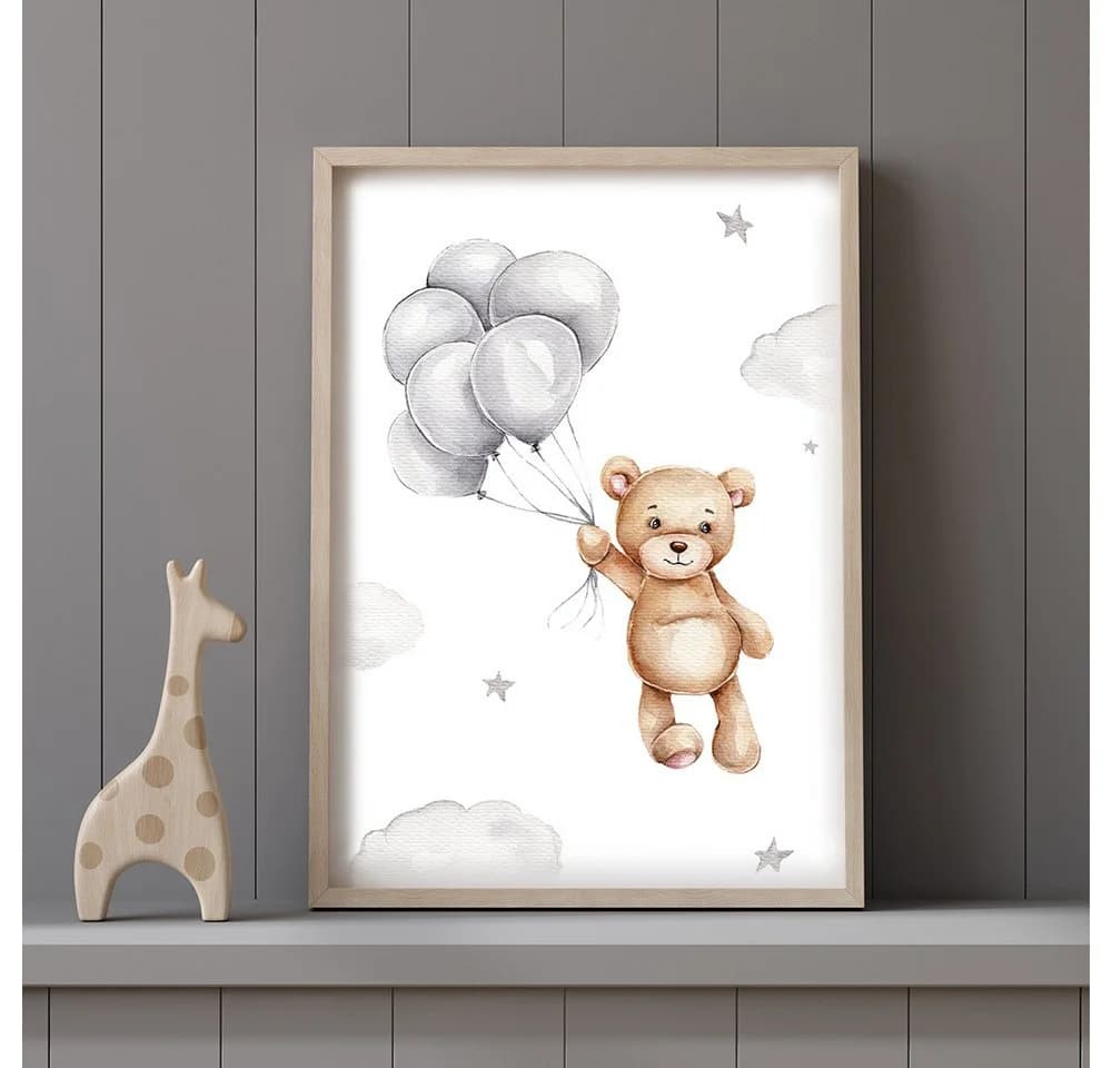 MeinBaby123® Poster Kinderzimmer Deko Bunt Süße Tiermotive - Bild 3