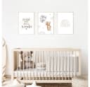 MeinBaby123® Poster Kinderzimmer Deko Bunt Süße Tiermotive Bild 5