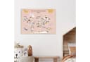 MeinBaby123® Poster Lernposter Alphabet Zahlen Mathe Formen Rosa Bild 1