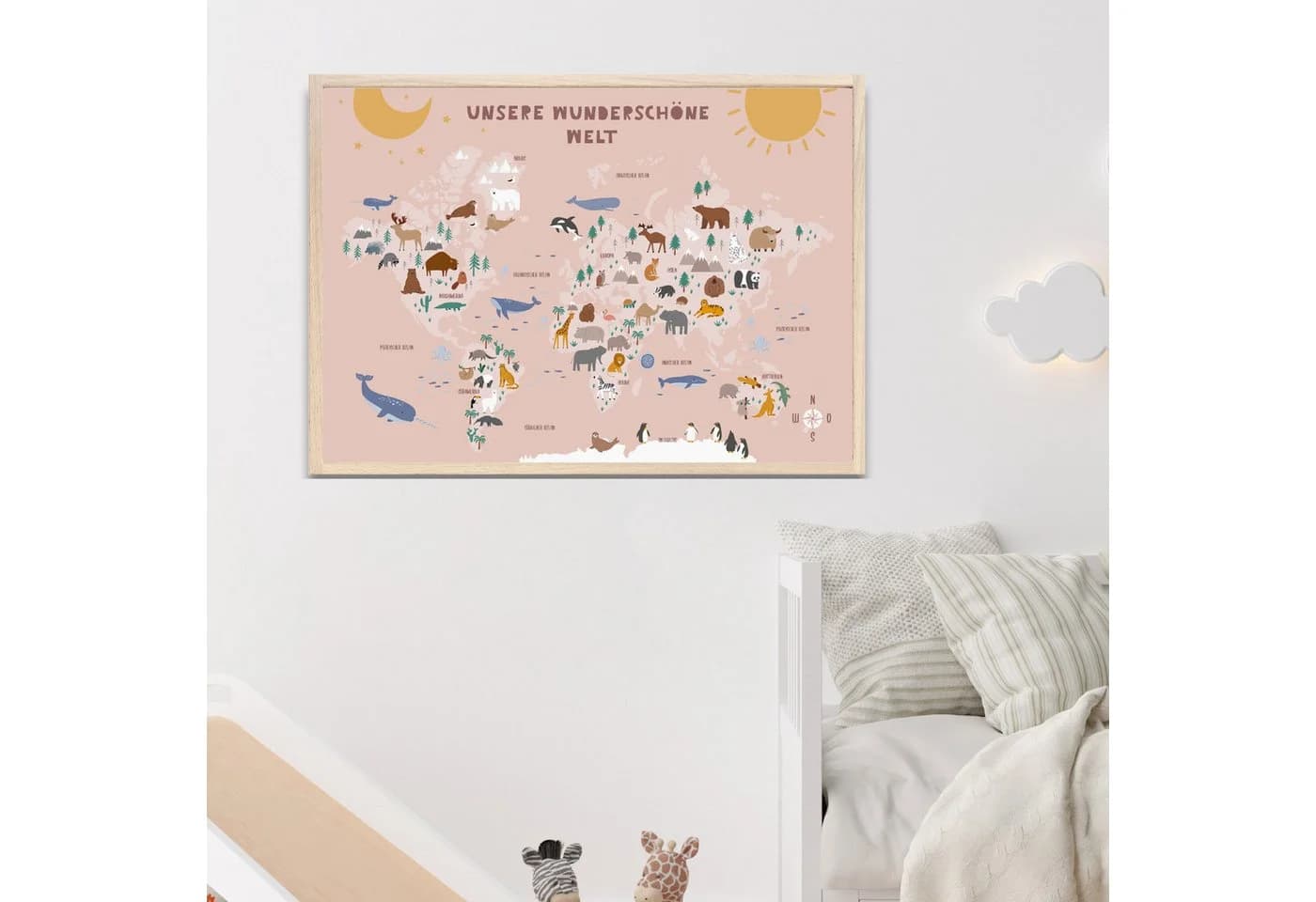 MeinBaby123® Poster Lernposter Alphabet Zahlen Mathe Formen Rosa - Bild 3
