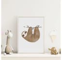 MeinBaby123® Poster Kinderzimmer Boho Süße Tiere Wandbild Braun Bild 3