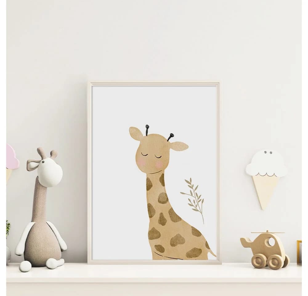 MeinBaby123® Poster Kinderzimmer Boho Süße Tiere Wandbild Braun - Bild 4