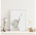 MeinBaby123® Poster Kinderzimmer Boho Süße Tiere Wandbild Braun Bild 5