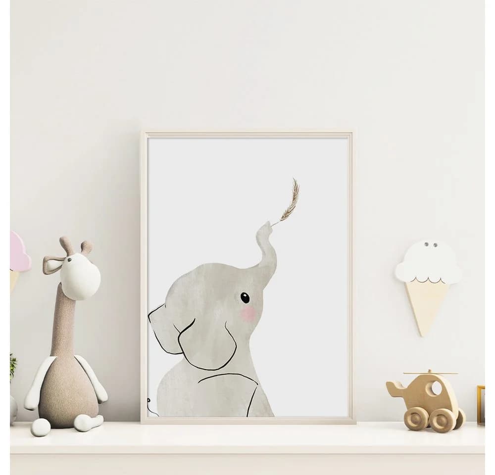 MeinBaby123® Poster Kinderzimmer Boho Süße Tiere Wandbild Braun - Bild 5