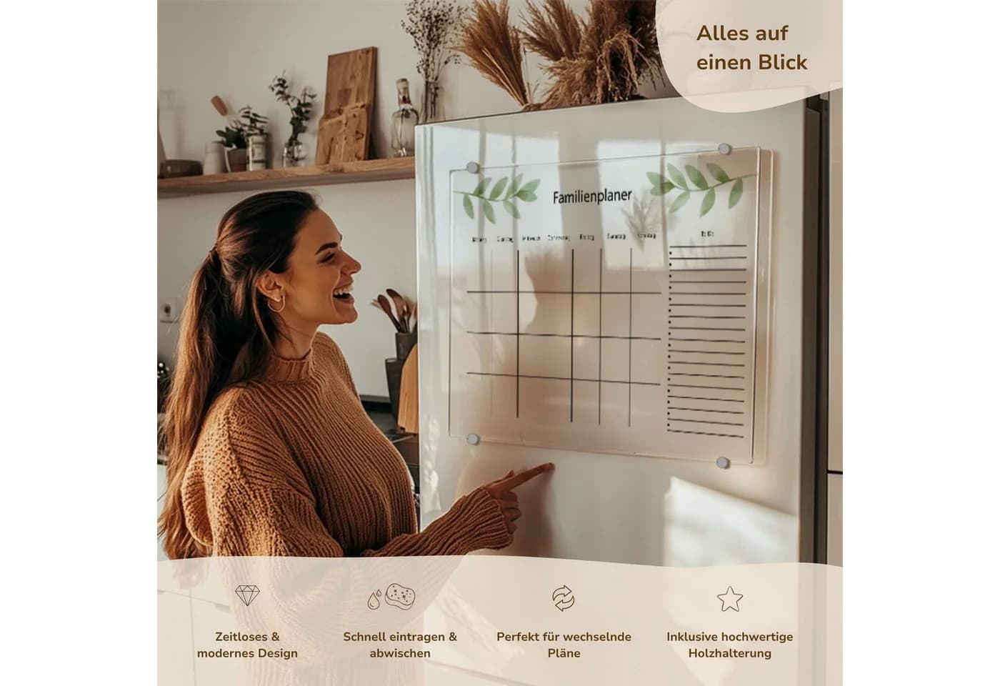 MeinBaby123® Tischkalender Acrylglas Wochenplaner abwischbar - Bild 3